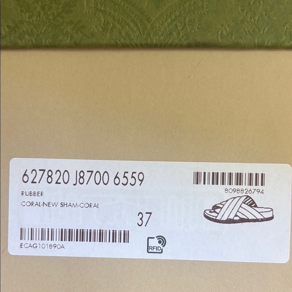 Gucci Women's Sandals in Red and Green - Picture 2 of 4